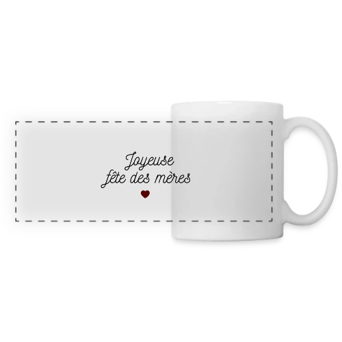 Maman Chérie : Joyeuse Fête des Mères - Mug panoramique contrasté et blanc