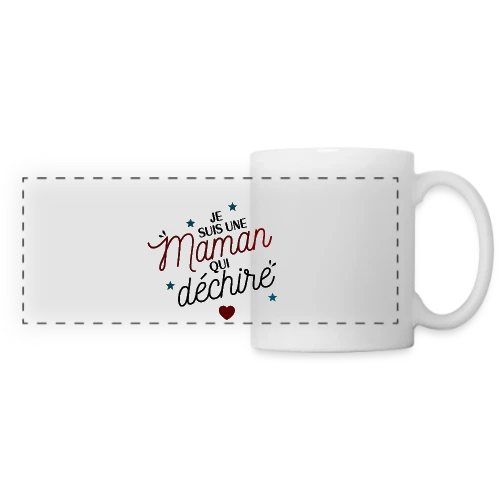 Maman qui déchire - Mug panoramique contrasté et blanc