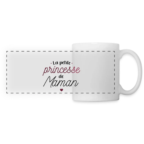 Ma Petite Princesse de Maman - Mug panoramique contrasté et blanc