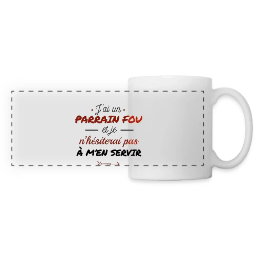 Mon Parrain Dément - Mug panoramique contrasté et blanc