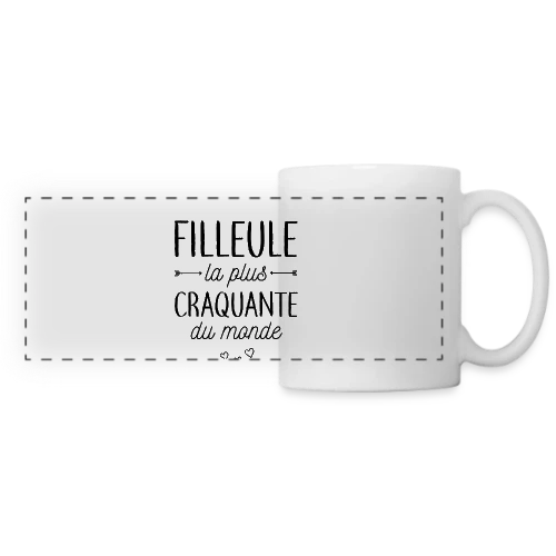 Ma Filleule la Plus Craquante - Mug panoramique contrasté et blanc