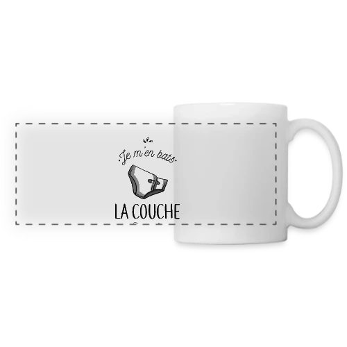 Je m'en Bats la Couche : Humour & Décontraction - Mug panoramique contrasté et blanc