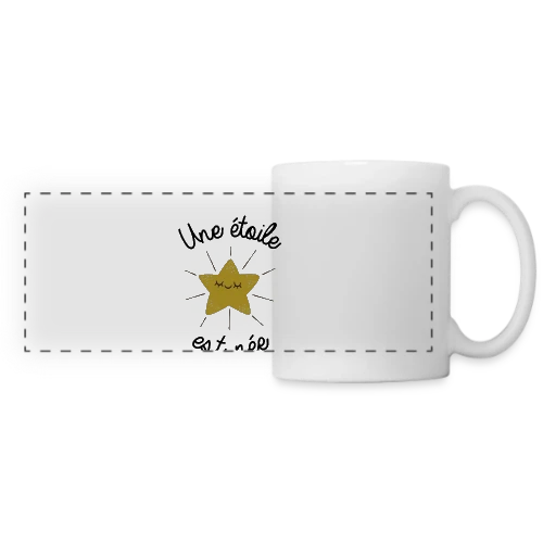 Une Étoile est Née - Mug panoramique contrasté et blanc