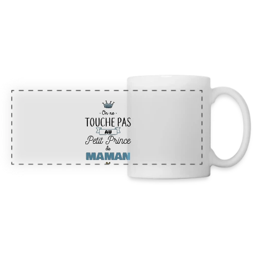Mon Petit Prince de Maman - Mug panoramique contrasté et blanc
