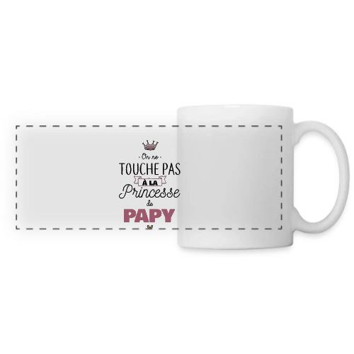 La Princesse de Papy - Mug panoramique contrasté et blanc