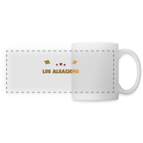 Maquette de Mug panoramique contrasté et blanc « Les Alsaciens Fiers » à imprimer et personnaliser