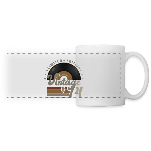 Vinyle Vintage 1974 – Anniversaire 49 ans - Mug panoramique contrasté et blanc