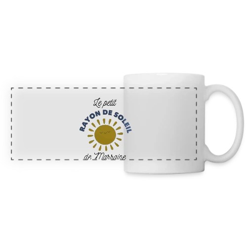 Marraine : Mon Rayon de Soleil - Mug panoramique contrasté et blanc