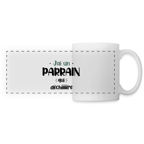 J'ai un parrain qui déchire - Mug panoramique contrasté et blanc