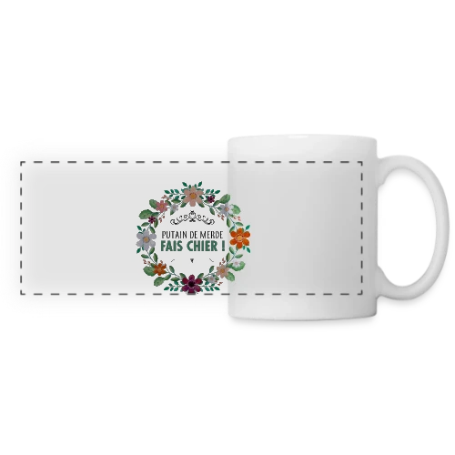 Coup de Gueule Fleuri - Mug panoramique contrasté et blanc