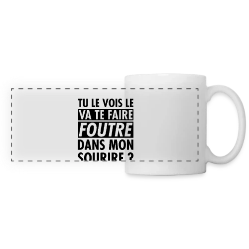 L'?il Qui Dit Tout : "Va te faire foutre ?" - Mug panoramique contrasté et blanc