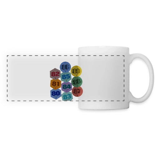 Vignette Auto Rétro Années 80 - Mug panoramique contrasté et blanc