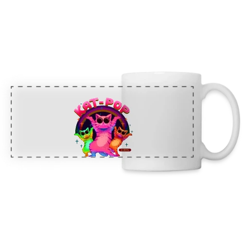 K-Pop Félins en Folie - Mug panoramique contrasté et blanc