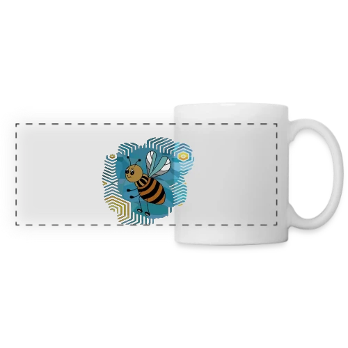 L'Abeille Élégante - Mug panoramique contrasté et blanc