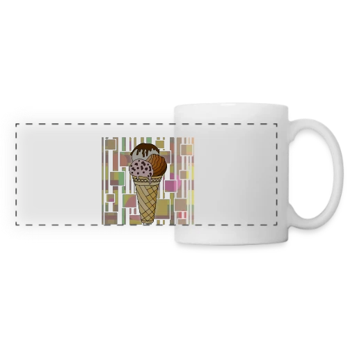 Plaisir Glacé Gourmand - Mug panoramique contrasté et blanc