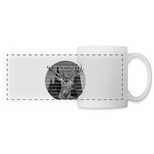 Cerf Majestueux - Mug panoramique contrasté et blanc