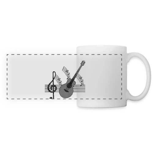 Guitare Passion - Mug panoramique contrasté et blanc