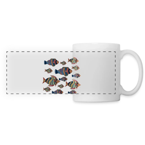 Passion Pêche : L'Esprit du Poisson - Mug panoramique contrasté et blanc