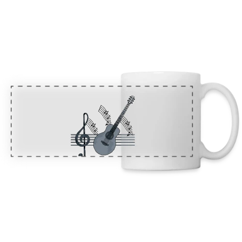 Mélodie Guitare - Mug panoramique contrasté et blanc
