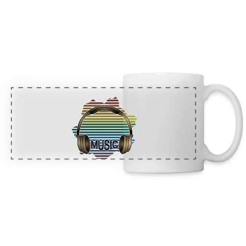 Casque Audio Stylé - Mug panoramique contrasté et blanc
