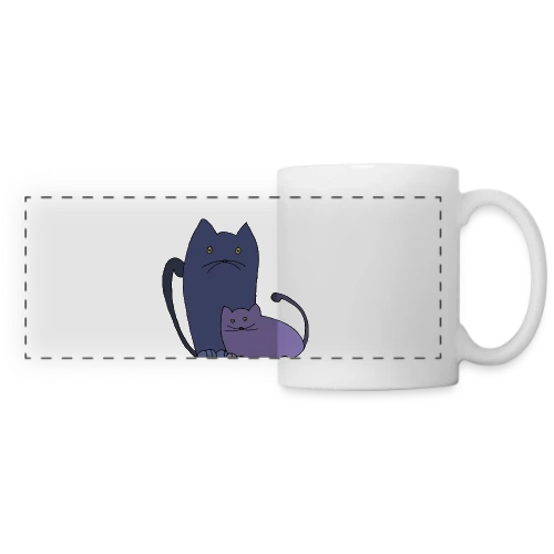 Amour Félin - Mug panoramique contrasté et blanc