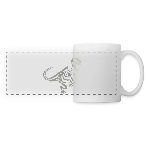 T-Rex Fossile : L'Esprit Préhistorique des Dinosaures - Mug panoramique contrasté et blanc