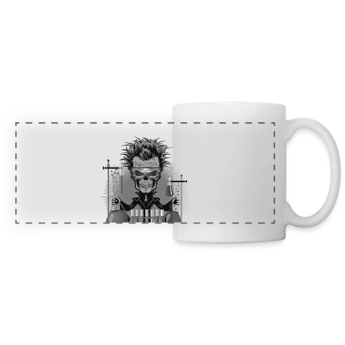 Crâne Scientifique Déjanté au Labo - Mug panoramique contrasté et blanc