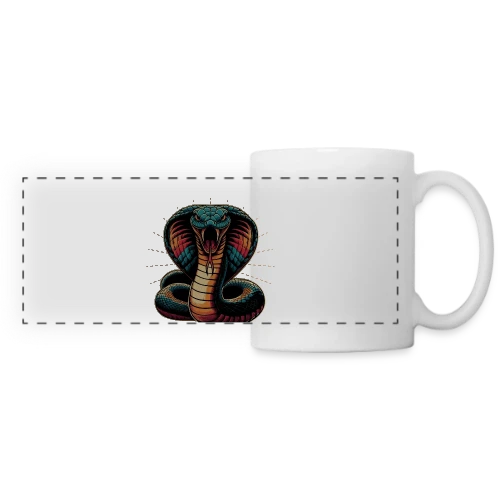 T-shirt Cobra Royal Éclatant : Style Dynamique et Vives Couleurs - Mug panoramique contrasté et blanc