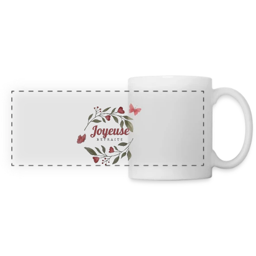 Joyeuse Retraite : L'Humour au Rendez-vous ! - Mug panoramique contrasté et blanc