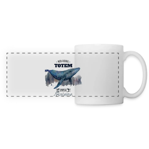 La Baleine, Mon Animal Totem - Mug panoramique contrasté et blanc