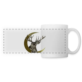 Maquette de Mug panoramique contrasté et blanc « Numéro 4886 : L'Énigme Stylisée » à imprimer et personnaliser