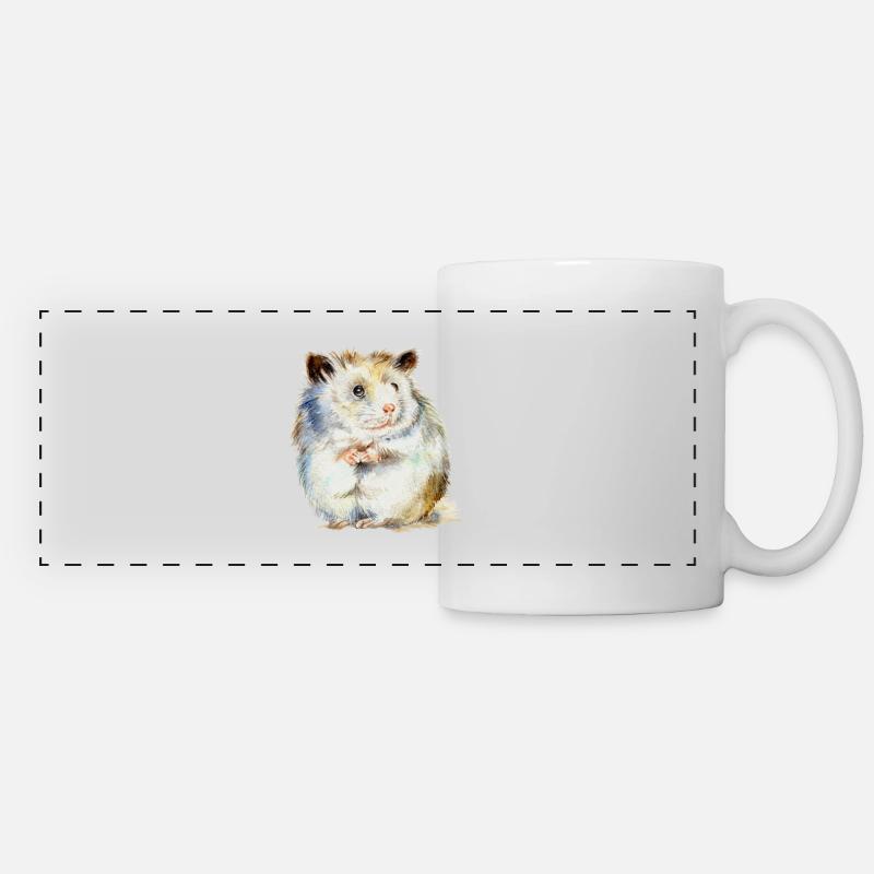 HAMSTER - der Hamster - Panoramatasse - Weiß