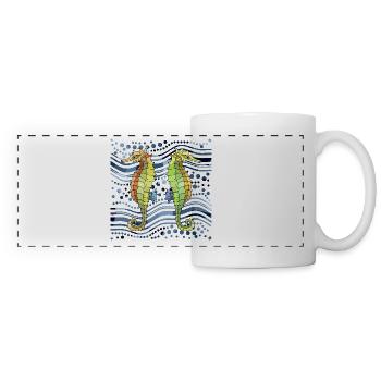 Seahorses - Panoramic Mug - white - Front