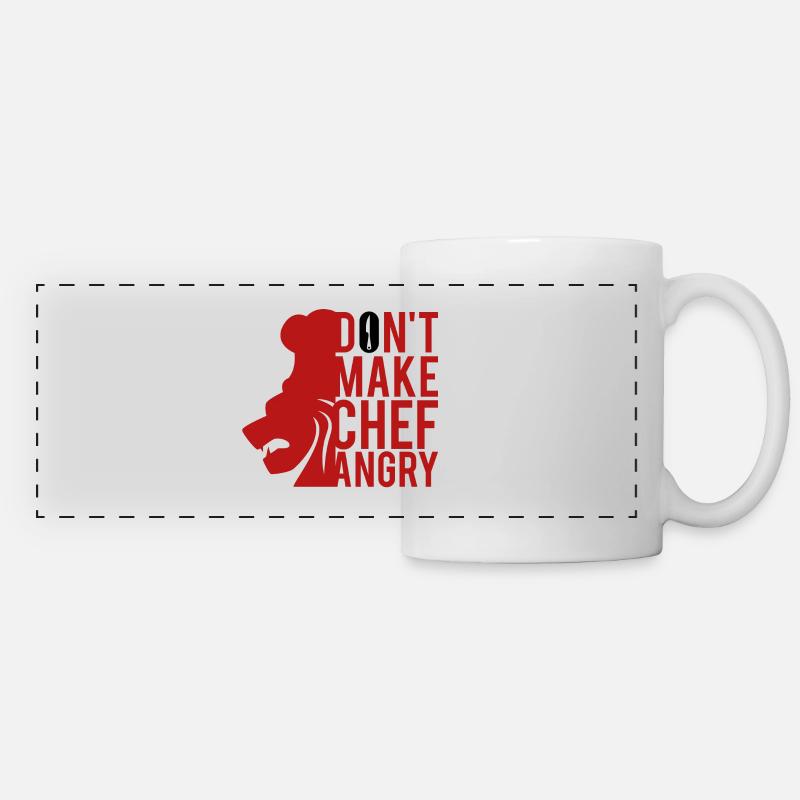 Don't make CHEF angry! Chef lustig Spruch Geschenk - Panoramatasse - Weiß