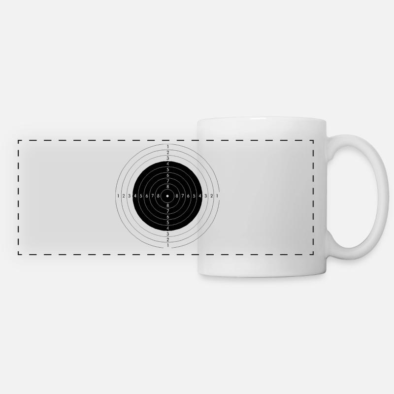 cible - Mug panoramique contrasté et blanc - blanc