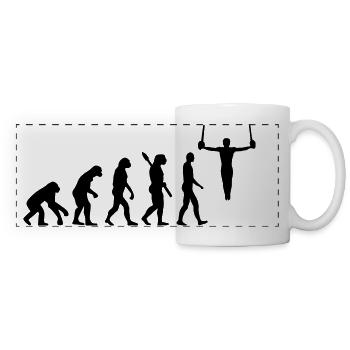 Évolution Gymnastique - Mug panoramique contrasté et blanc - blanc - Devant