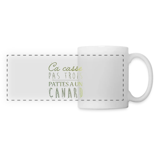 Ça Casse Pas Trois Pattes - Mug panoramique contrasté et blanc