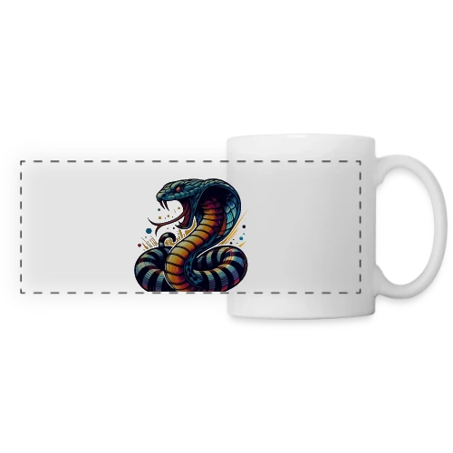 T-shirt Cobra Vibrant : Style Sauvage et Énergique - Mug panoramique contrasté et blanc