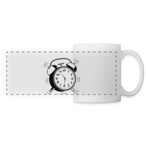 T-shirt Réveil Rétro 6h - L'Heure du Style Vintage - Mug panoramique contrasté et blanc