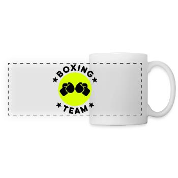 Boxing team (boxing gloves, circle, stars) - Panoramic Mug - white - Front
