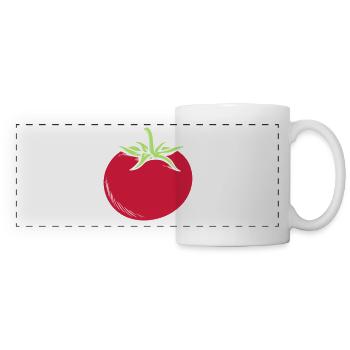 tomate - Mug panoramique contrasté et blanc - blanc - Devant