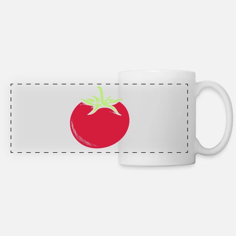 tomate - Mug panoramique contrasté et blanc - blanc