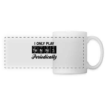 Le tennis - Mug panoramique contrasté et blanc - blanc - Devant