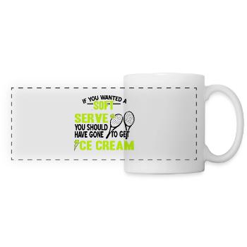 Le tennis - Mug panoramique contrasté et blanc - blanc - Devant
