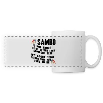 Sambo - Mug panoramique contrasté et blanc - blanc - Devant