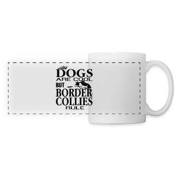 Border collie - Mug panoramique contrasté et blanc - blanc - Devant