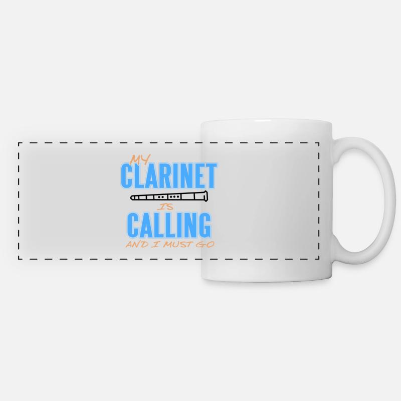 Klarinette - Panoramatasse - Weiß