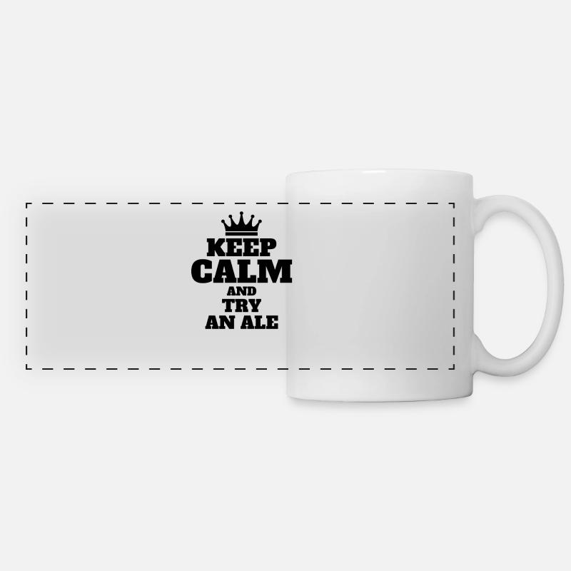 Keep calm and try an ale - Panoramic Mug - white