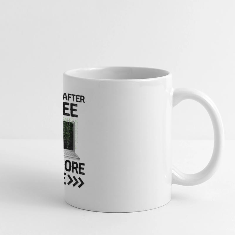 Café Codage Programmeur Codeur Développeur Nerd Coff Mug panoramique contrasté et blanc