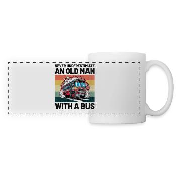 Never Underestimate An Old Man With A Bus Driver - Panoramic Mug - white - Front